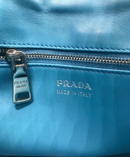 PRADA（プラダ）PRADA (プラダ) ラビットアローチェーンバッグ ブラック×ブルー サイズ:-の古着・服飾アイテム