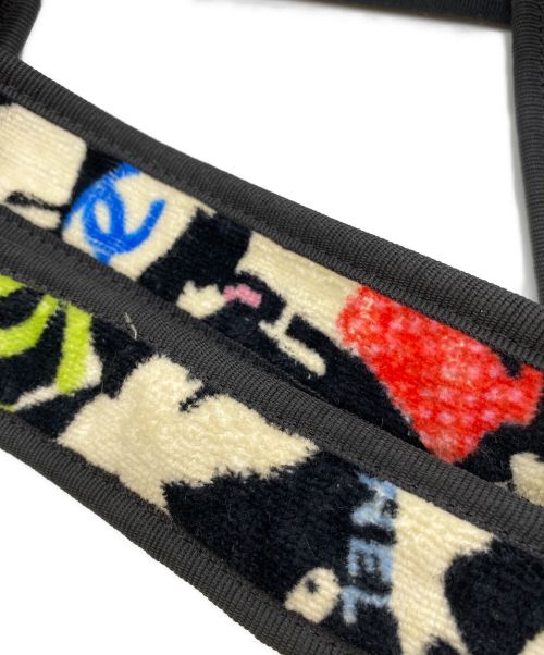 CHANEL（シャネル）CHANEL (シャネル) キルティングトートバッグ ブラック×ホワイト サイズ:-の古着・服飾アイテム