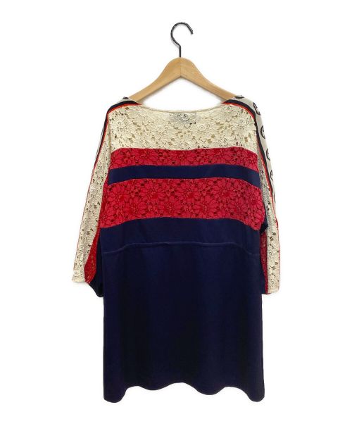 GUCCI（グッチ）GUCCI (グッチ) GGワッペンストライプ ワンピース サイズ:Sの古着・服飾アイテム
