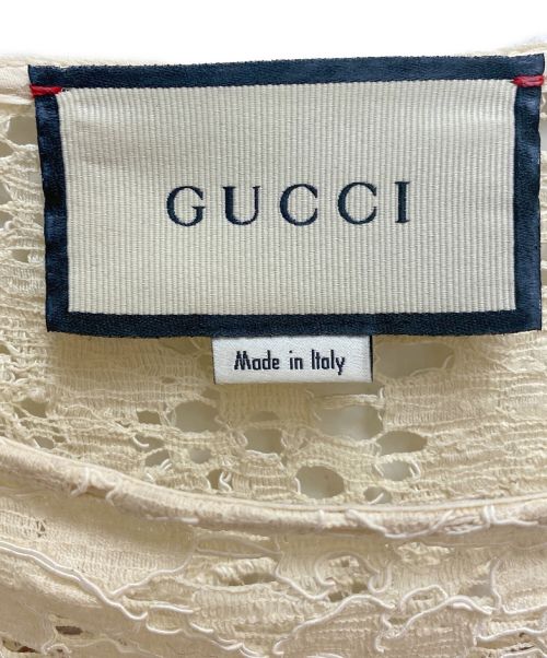 GUCCI（グッチ）GUCCI (グッチ) GGワッペンストライプ ワンピース サイズ:Sの古着・服飾アイテム