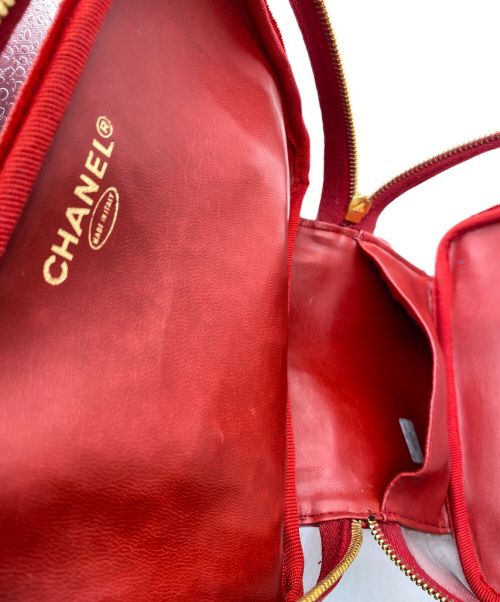 CHANEL（シャネル）CHANEL (シャネル) クリアバニティバッグ クリア×レッド サイズ:-の古着・服飾アイテム