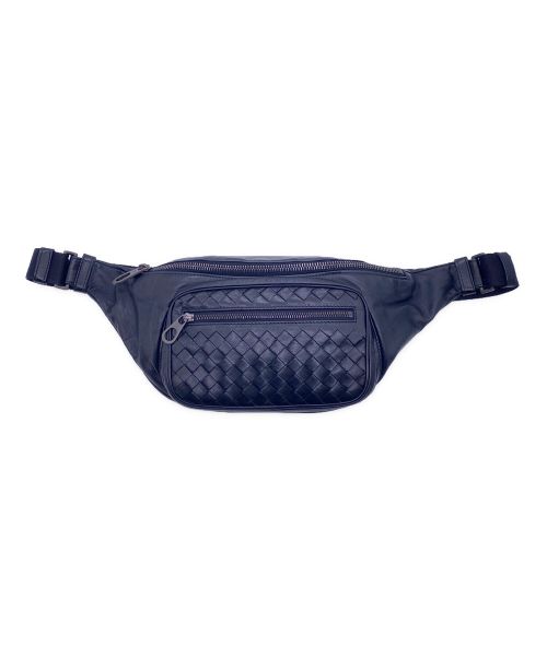 BOTTEGA VENETA（ボッテガベネタ）BOTTEGA VENETA (ボッテガベネタ) イントレチャートボディバッグ ブラック サイズ:-の古着・服飾アイテム