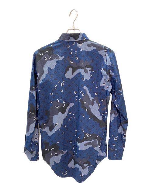 LOUIS VUITTON（ルイ ヴィトン）LOUIS VUITTON (ルイ ヴィトン) 総柄シャツ ブルー サイズ:Sの古着・服飾アイテム