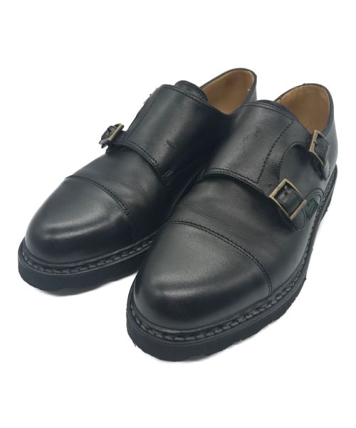 PARABOOT（パラブーツ）PARABOOT (パラブーツ) ダブルモンクストラップシューズ ブラック サイズ:6 1/2の古着・服飾アイテム