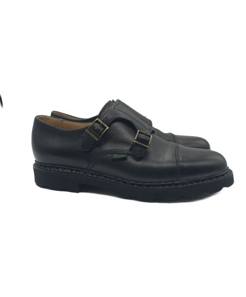 PARABOOT（パラブーツ）PARABOOT (パラブーツ) ダブルモンクストラップシューズ ブラック サイズ:6 1/2の古着・服飾アイテム