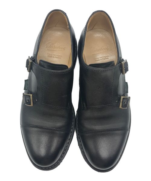 PARABOOT（パラブーツ）PARABOOT (パラブーツ) ダブルモンクストラップシューズ ブラック サイズ:6 1/2の古着・服飾アイテム