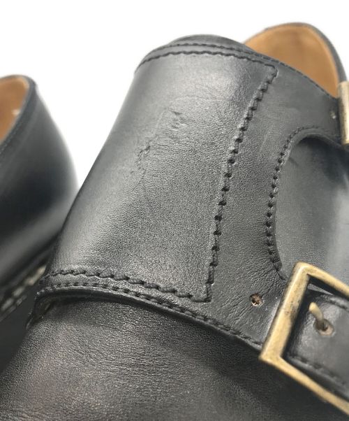 PARABOOT（パラブーツ）PARABOOT (パラブーツ) ダブルモンクストラップシューズ ブラック サイズ:6 1/2の古着・服飾アイテム