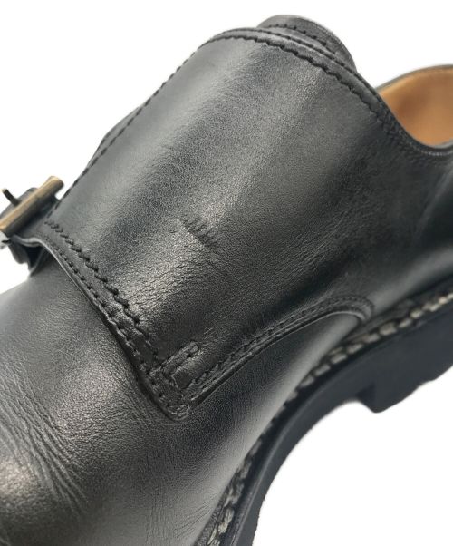 PARABOOT（パラブーツ）PARABOOT (パラブーツ) ダブルモンクストラップシューズ ブラック サイズ:6 1/2の古着・服飾アイテム