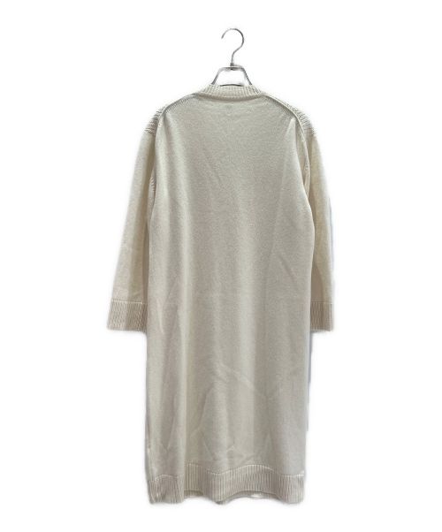 HERMES（エルメス）HERMES (エルメス) セリエワンポイントカシミヤニットワンピース ホワイト サイズ:38の古着・服飾アイテム
