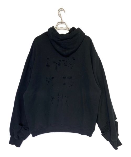 BALENCIAGA（バレンシアガ）BALENCIAGA (バレンシアガ) DESTROYED HOODIE ブラック サイズ:XSの古着・服飾アイテム