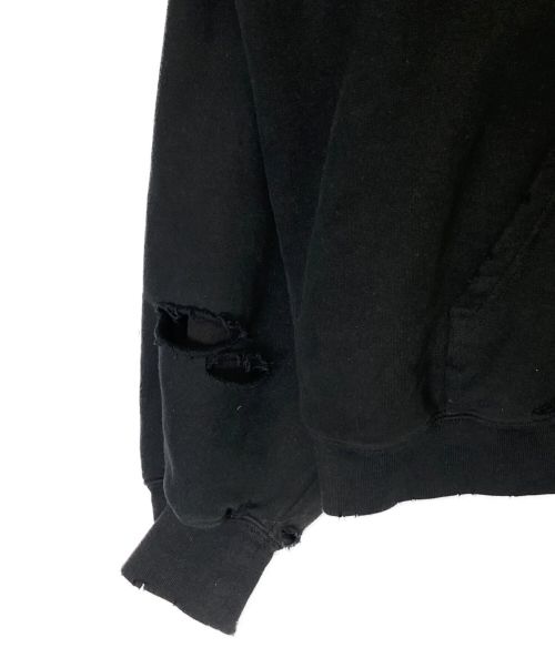 BALENCIAGA（バレンシアガ）BALENCIAGA (バレンシアガ) DESTROYED HOODIE ブラック サイズ:XSの古着・服飾アイテム