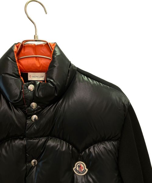 MONCLER（モンクレール）MONCLER (モンクレール) 袖切替ダウンジャケット ブラック サイズ: XXLの古着・服飾アイテム