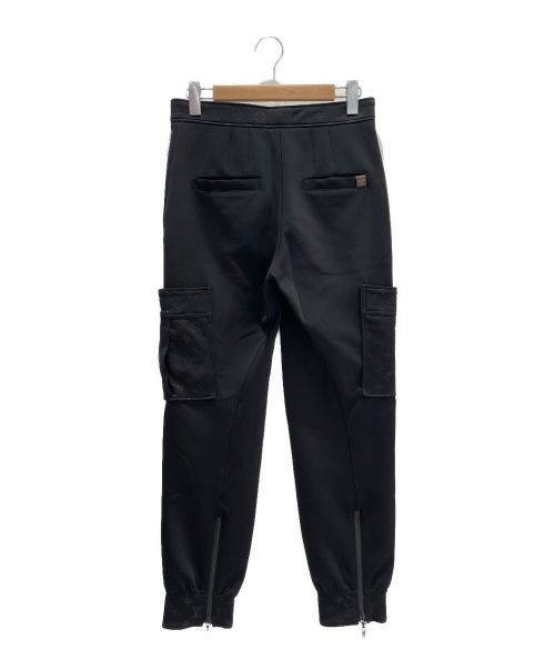 LOUIS VUITTON（ルイ ヴィトン）LOUIS VUITTON (ルイ ヴィトン) モノグラムディテールカーゴパンツ ブラック サイズ:38の古着・服飾アイテム