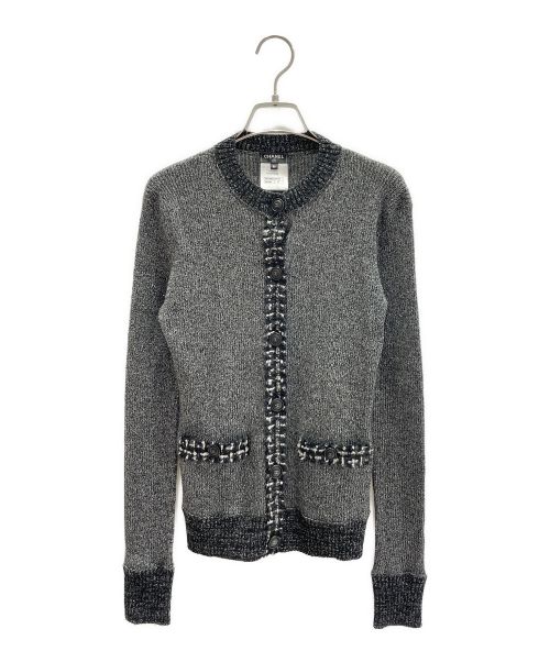 CHANEL（シャネル）CHANEL (シャネル) ラメニットカーディガン ブラック サイズ:36の古着・服飾アイテム