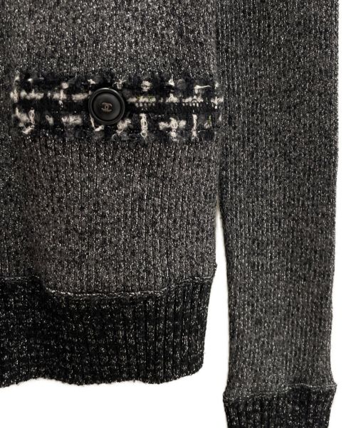 CHANEL（シャネル）CHANEL (シャネル) ラメニットカーディガン ブラック サイズ:36の古着・服飾アイテム