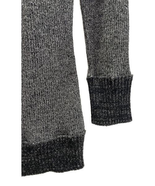 CHANEL（シャネル）CHANEL (シャネル) ショルダーココマークボタンラメクルーネックニット ブラック サイズ:36の古着・服飾アイテム