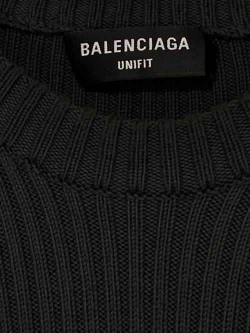 BALENCIAGA（バレンシアガ）BALENCIAGA (バレンシアガ) Rib Crewneck グリーン サイズ:XSの古着・服飾アイテム