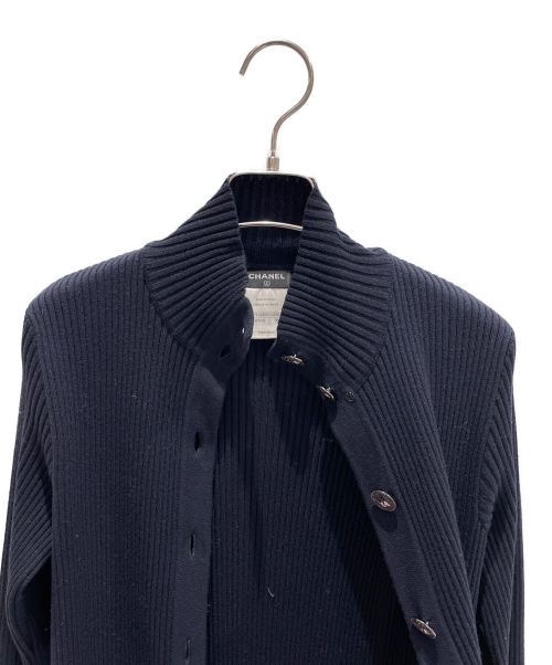 CHANEL（シャネル）CHANEL (シャネル) ニットワンピース ネイビー サイズ:38の古着・服飾アイテム
