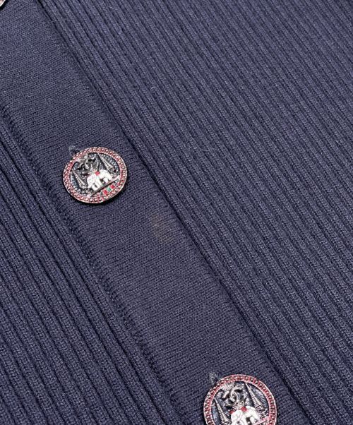 CHANEL（シャネル）CHANEL (シャネル) ニットワンピース ネイビー サイズ:38の古着・服飾アイテム