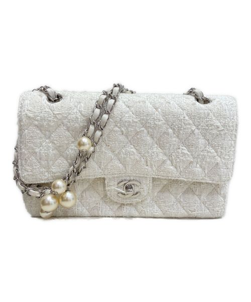 CHANEL（シャネル）CHANEL (シャネル) ファッションパールツイードマトラッセ ホワイト サイズ:25の古着・服飾アイテム
