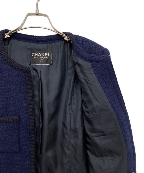 CHANEL（シャネル）CHANEL (シャネル) ツィード シャネルセットアップ ネイビー サイズ:-の古着・服飾アイテム