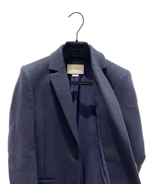 GUCCI（グッチ）GUCCI (グッチ) チェスターコート ネイビー サイズ:36の古着・服飾アイテム