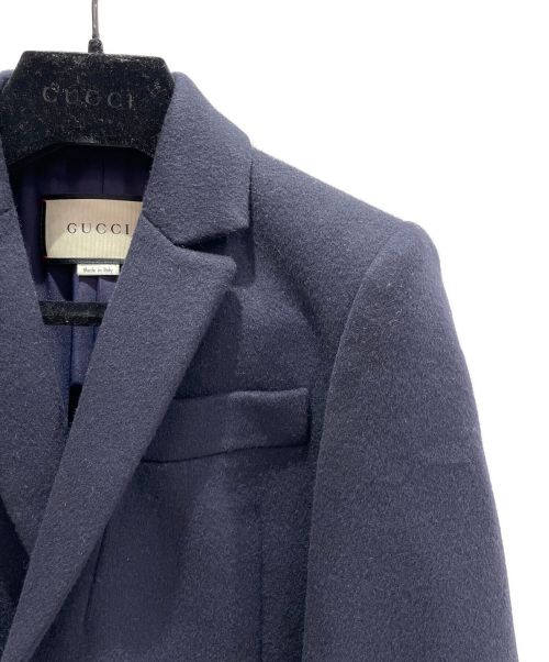 GUCCI（グッチ）GUCCI (グッチ) チェスターコート ネイビー サイズ:36の古着・服飾アイテム