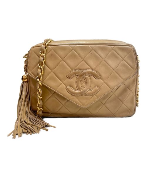 CHANEL（シャネル）CHANEL (シャネル) フリンジココマークショルダーバッグ ベージュ サイズ:-の古着・服飾アイテム