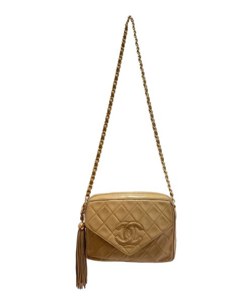 CHANEL（シャネル）CHANEL (シャネル) フリンジココマークショルダーバッグ ベージュ サイズ:-の古着・服飾アイテム