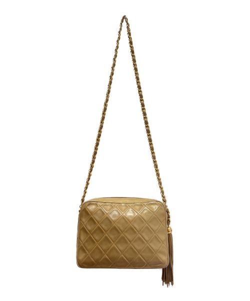 CHANEL（シャネル）CHANEL (シャネル) フリンジココマークショルダーバッグ ベージュ サイズ:-の古着・服飾アイテム