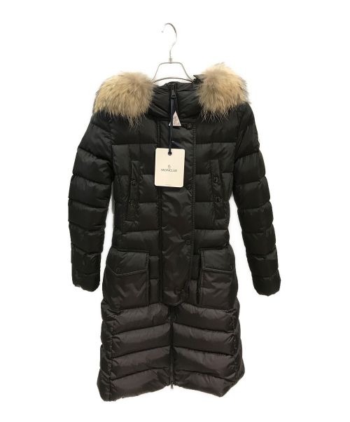 MONCLER（モンクレール）MONCLER (モンクレール) ファー付ダウンコート ブラックの古着・服飾アイテム