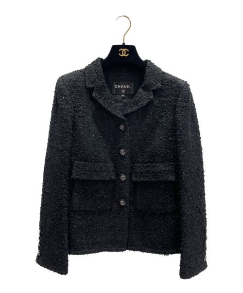 CHANEL（シャネル）CHANEL (シャネル) セットアップツイードジャケット ブラック サイズ:34&36の古着・服飾アイテム