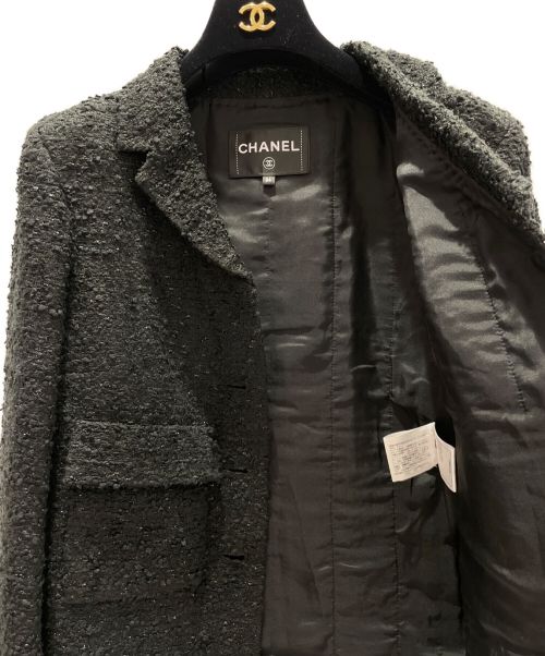 CHANEL（シャネル）CHANEL (シャネル) セットアップツイードジャケット ブラック サイズ:34&36の古着・服飾アイテム
