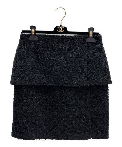 CHANEL（シャネル）CHANEL (シャネル) セットアップツイードジャケット ブラック サイズ:34&36の古着・服飾アイテム
