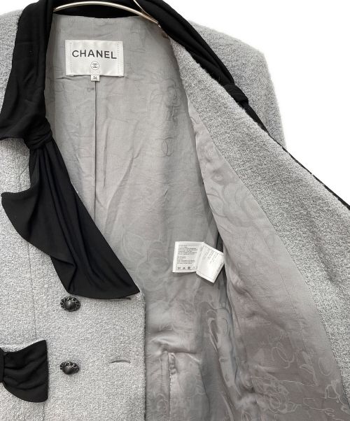 CHANEL（シャネル）CHANEL (シャネル) ツイードジャケット グレー サイズ:36の古着・服飾アイテム