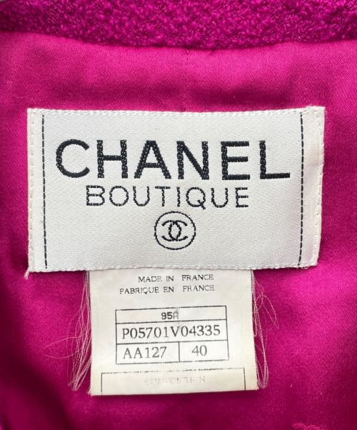 CHANEL（シャネル）CHANEL (シャネル) ツイードジャケット ピンク サイズ:40の古着・服飾アイテム