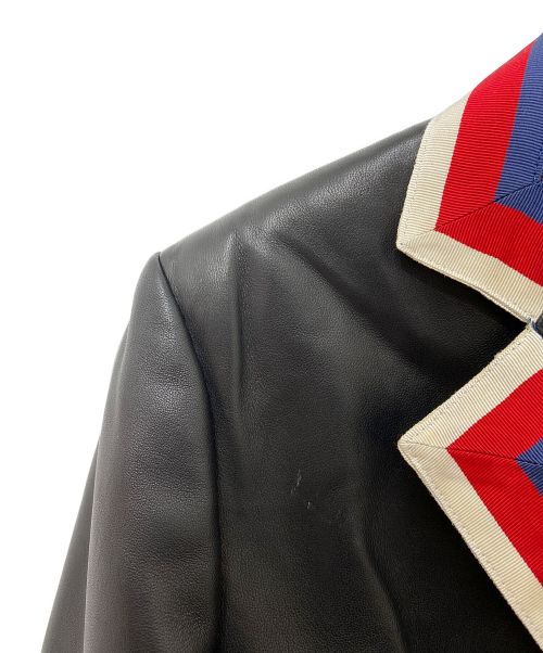 GUCCI（グッチ）GUCCI (グッチ) レザージャケット ブラック サイズ:42の古着・服飾アイテム