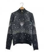 CHANELシャネル）の古着「ロゴニットハーフジッププルオーバー」｜ブラック