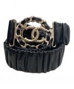 CHANELシャネル）の古着「ココマーク サッシュベルト」｜ブラック