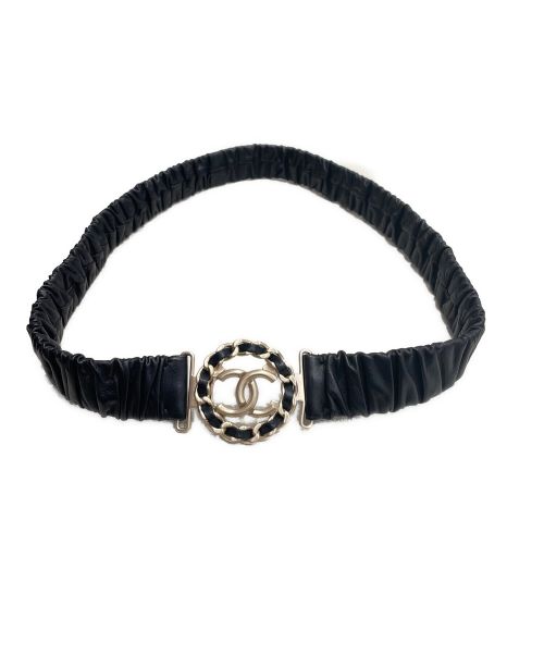 CHANEL（シャネル）CHANEL (シャネル) ココマーク サッシュベルト ブラック サイズ:80の古着・服飾アイテム