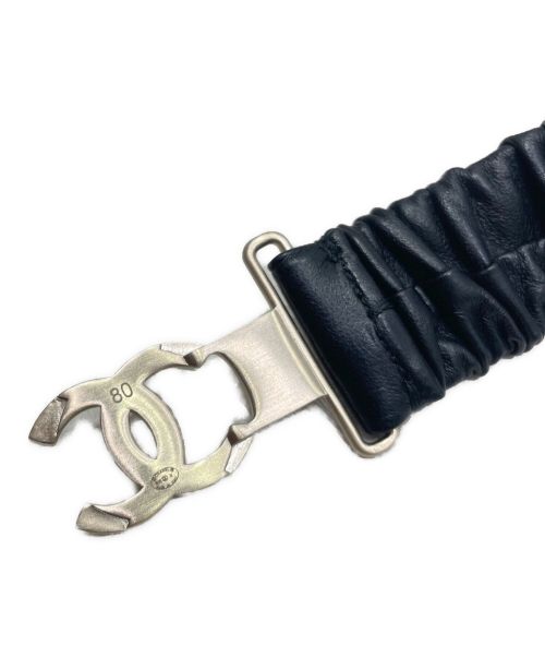 CHANEL（シャネル）CHANEL (シャネル) ココマーク サッシュベルト ブラック サイズ:80の古着・服飾アイテム