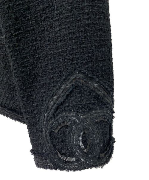 CHANEL（シャネル）CHANEL (シャネル) ツイードセットアップ ブラック サイズ:38の古着・服飾アイテム