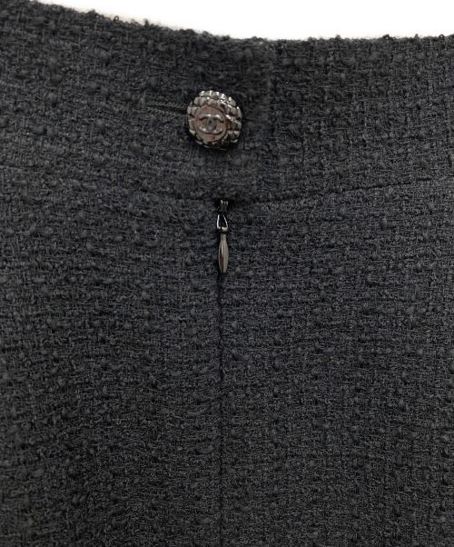 CHANEL（シャネル）CHANEL (シャネル) ツイードセットアップ ブラック サイズ:38の古着・服飾アイテム