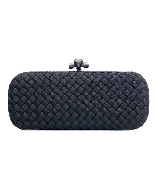 BOTTEGA VENETA（ボッテガベネタ）BOTTEGA VENETA (ボッテガベネタ) イントレチャートクラッチバッグ ブラック サイズ:-の古着・服飾アイテム