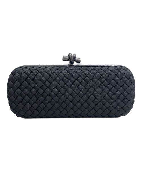BOTTEGA VENETA（ボッテガベネタ）BOTTEGA VENETA (ボッテガベネタ) イントレチャートクラッチバッグ ブラック サイズ:-の古着・服飾アイテム