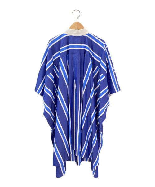 sacai（サカイ）sacai (サカイ) ストライプシャツワンピース ブルー サイズ:-の古着・服飾アイテム