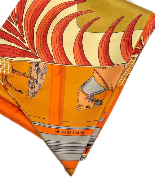 HERMES（エルメス）HERMES (エルメス) シルクマフラー オレンジ サイズ:-の古着・服飾アイテム