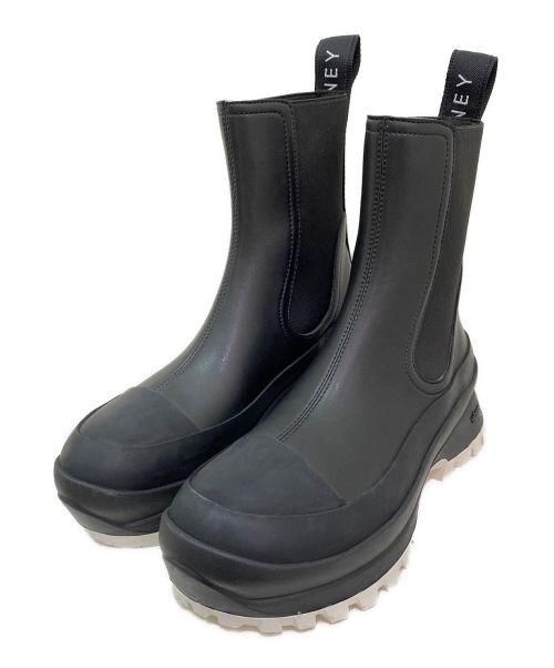 STELLA McCARTNEY（ステラマッカートニー）STELLA McCARTNEY (ステラマッカートニー) Trace バイカラーアンクルブーツ ブラック サイズ:36の古着・服飾アイテム