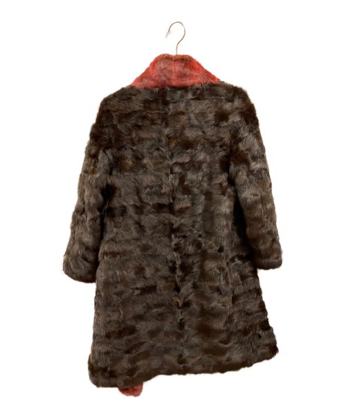 FENDI（フェンディ）FENDI (フェンディ) リバーシブルファーロングコート レッド サイズ:40の古着・服飾アイテム