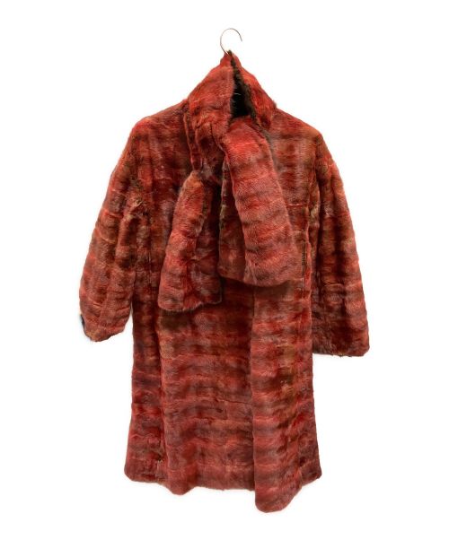 FENDI（フェンディ）FENDI (フェンディ) リバーシブルファーロングコート レッド サイズ:40の古着・服飾アイテム